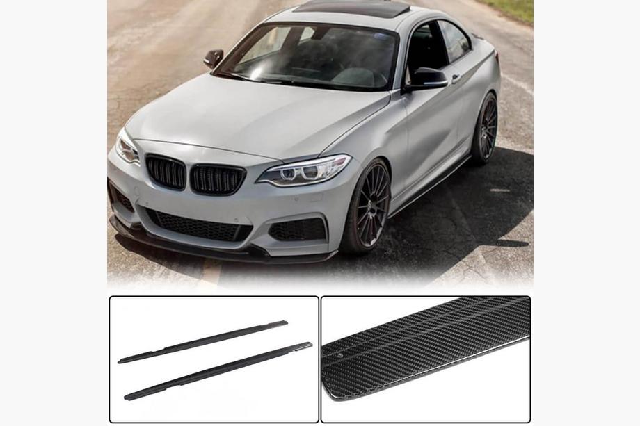 BMW 2 серия F22/F23 2014-2021 гг. Накладки на пороги (для M-Sport, Карбон) Image