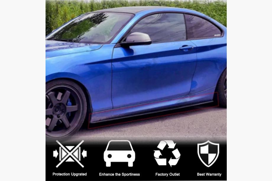 BMW 2 серия F22/F23 2014-2021 гг. Накладки на пороги (для M-Sport, Карбон) Фото 2