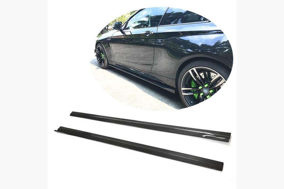 BMW 2 серия F22/F23 2014-2021 гг. Накладки на пороги Carbon V2 (для M-Competition) Фото 2