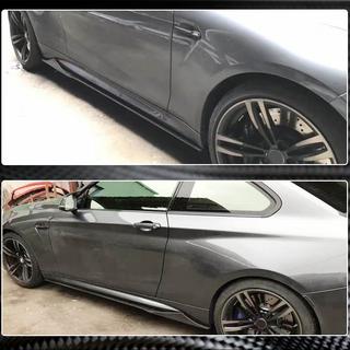 Накладки на пороги V1 (для F87, Карбон) BMW 2 серия F22/F23 2014-2021 гг. фото 4