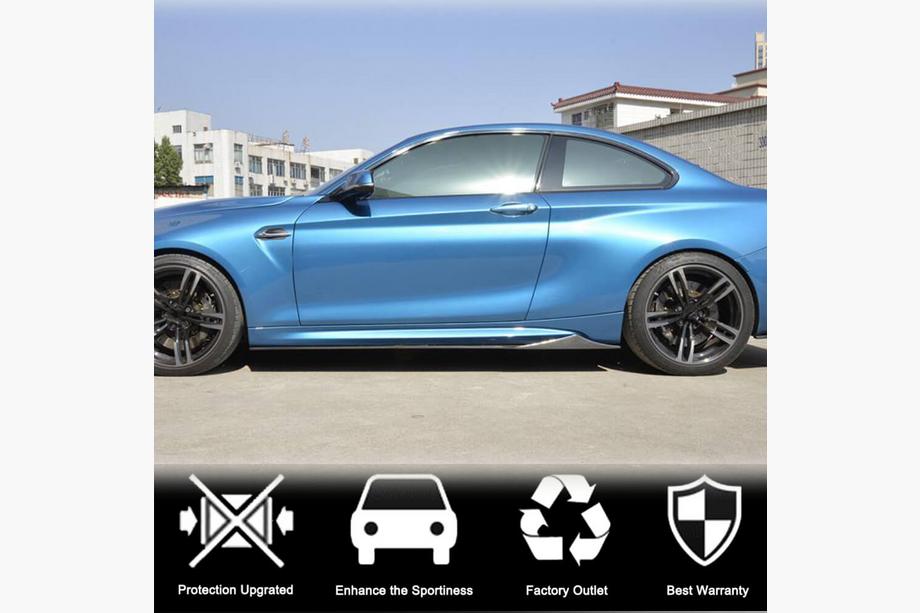 BMW 2 серия F22/F23 2014-2021 гг. Накладки на пороги V1 (для F87, Карбон) Фото 3
