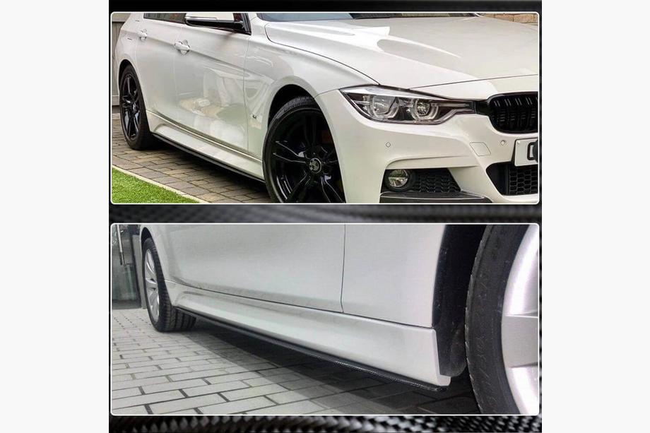 BMW 3 серия F30/F31 2012-2019 гг. Накладки на пороги V1 (для порогов M-Sport, карбон) Фото 4