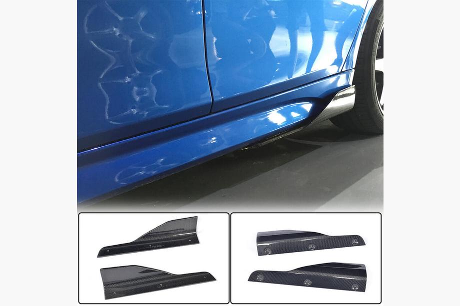 BMW 3 серия F30/F31 2012-2019 гг. Накладки на пороги V2 (для порогов M-Sport, карбон) Image