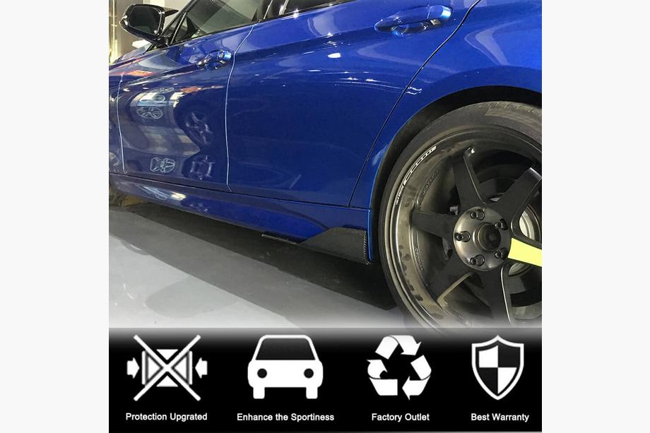 BMW 3 серия F30/F31 2012-2019 гг. Накладки на пороги V2 (для порогов M-Sport, карбон) Фото 3