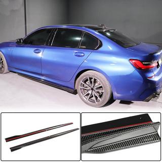 Накладки на пороги V2 (для G20 M-Sport, карбон) BMW 3 серия G20/G21 2018- гг. фото 1