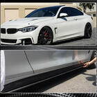 BMW 4 серия F32/F33/F36 2012-2020 гг. Накладки на пороги V2 (для F32/F33 M-Sport, Карбон) фото 4