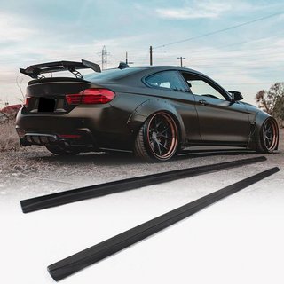 Накладки на пороги V2 (для F32/F33 M-Sport, Карбон) BMW 4 серия F32/F33/F36 2012-2020 гг. фото 1