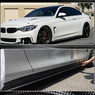 Накладки на пороги V2 (для F32/F33 M-Sport, Карбон) BMW 4 серия F32/F33/F36 2012-2020 гг. фото 4