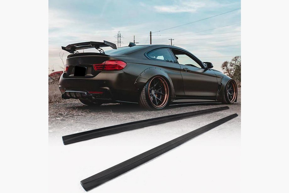 BMW 4 серия F32/F33/F36 2012-2020 гг. Накладки на пороги ABSV5 (для M-Sport) Фото 1