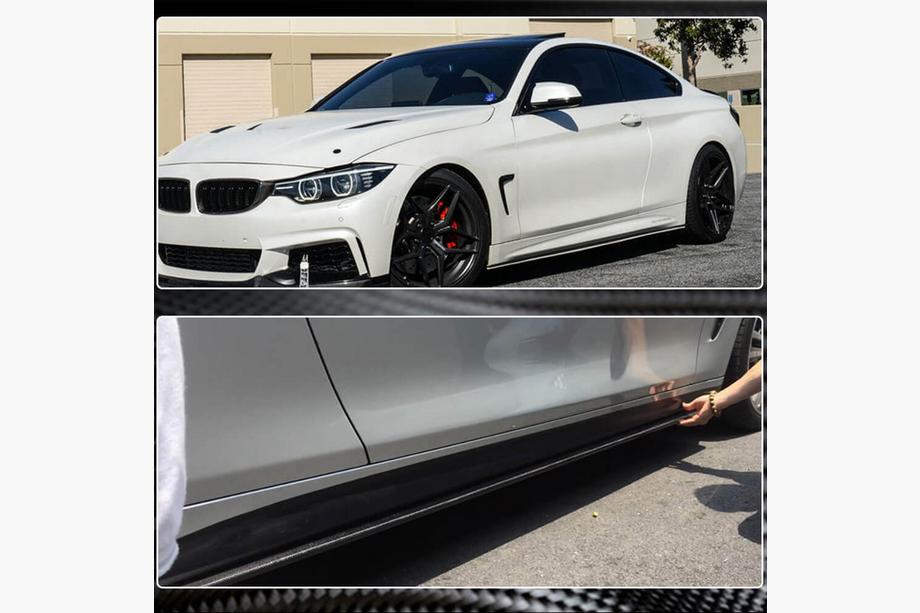 BMW 4 серия F32/F33/F36 2012-2020 гг. Накладки на пороги ABSV5 (для M-Sport) Фото 4