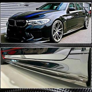 Накладки на пороги V2 (для M-Sport/M5, карбон) BMW 5 серия G30/G31 2017–2023 гг. фото 4