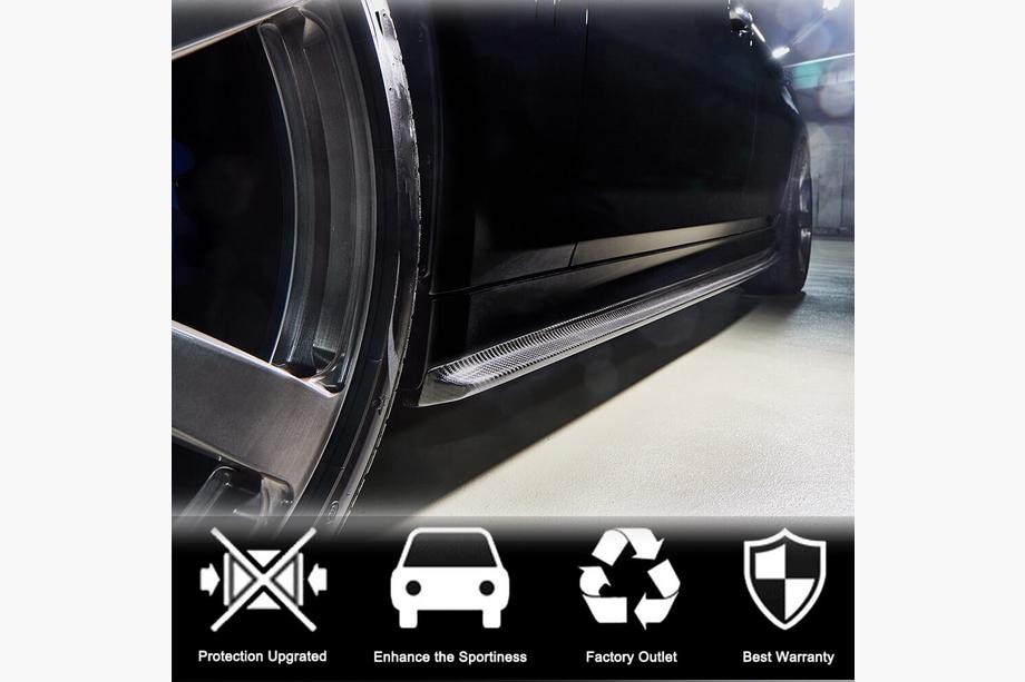 BMW 5 серия G30/G31 2017–2023 гг. Накладки на пороги V2 (для M-Sport/M5, карбон) Фото 3