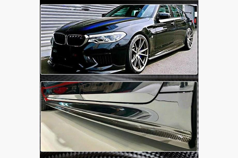 BMW 5 серия G30/G31 2017–2023 гг. Накладки на пороги V2 (для M-Sport/M5, карбон) Фото 4