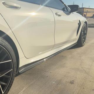 Накладки на пороги V1 (для G16 M-Sport/F93 M8, Карбон) BMW 8 серия G14/G15/G16 2018- гг. фото 4