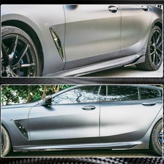 Накладки на пороги V2 (для G16 M-Sport/F93 M8, Карбон) BMW 8 серия G14/G15/G16 2018- гг. фото 4