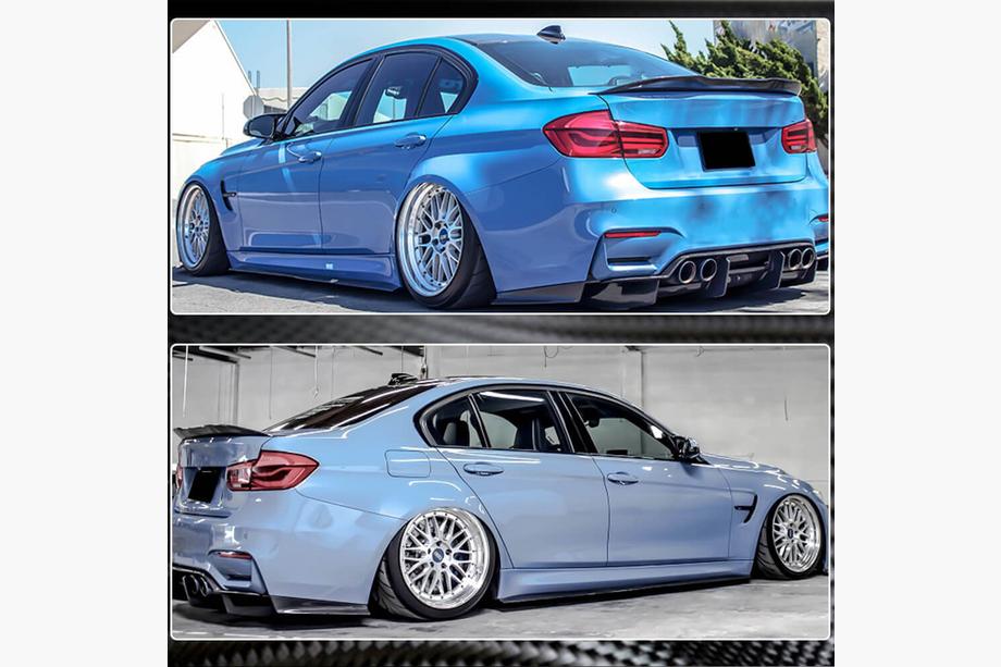 BMW 3 серия F30/F31 2012-2019 гг. Накладки на пороги V2 (под пороги M3, карбон) Фото 3