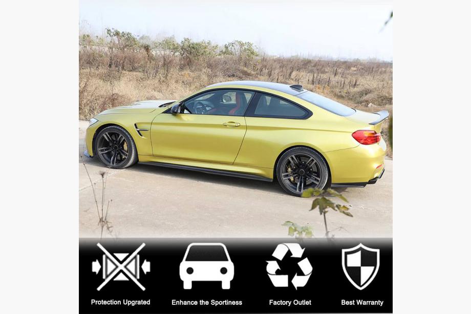 BMW 4 серия F32/F33/F36 2012-2020 гг. Накладки на пороги V3 (для F82/F83, Карбон) Фото 2