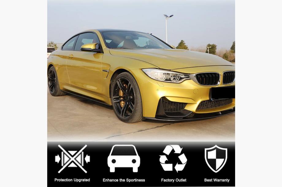 BMW 4 серия F32/F33/F36 2012-2020 гг. Накладки на пороги V5 (для F82/F83, Карбон) Фото 2