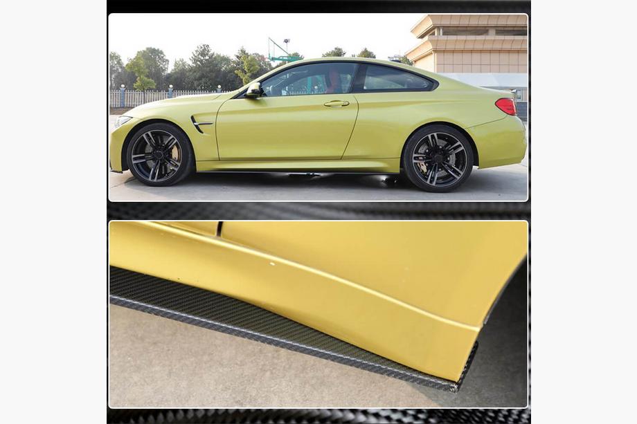 BMW 4 серия F32/F33/F36 2012-2020 гг. Накладки на пороги Carbon V6 (для F82) Фото 4