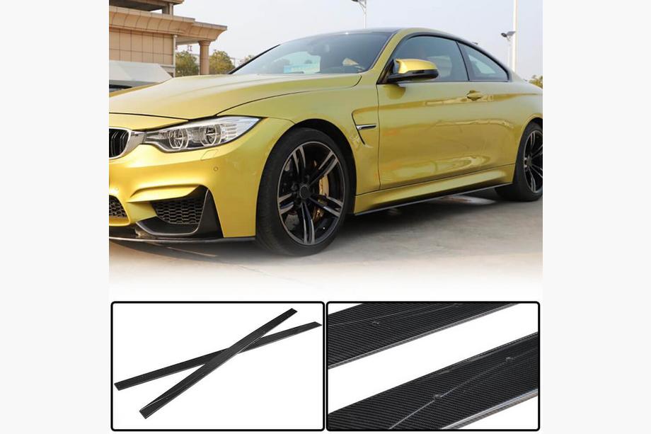 BMW 4 серия F32/F33/F36 2012-2020 гг. Накладки на пороги FRP V7 (для F82) Фото 1