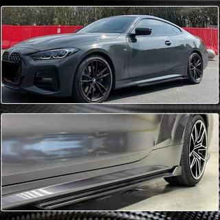 Накладки на пороги V3 (для G22/G23 M-Sport, Карбон) BMW 4 серия G22/23/26 2020- гг. фото 3