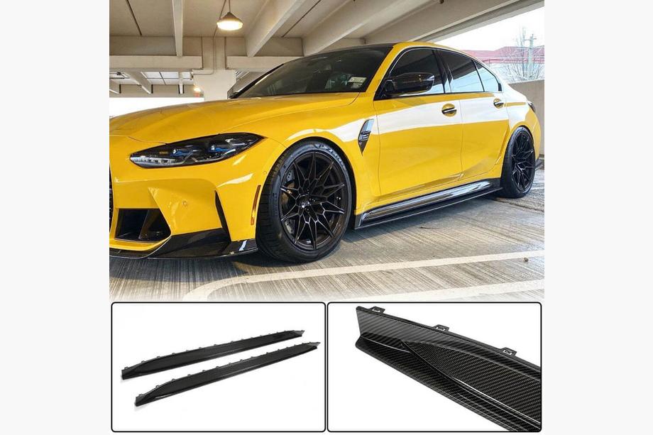 BMW 3 серия G20/G21 2018- гг. Накладки на пороги Carbon V5 (для G80) Фото 1