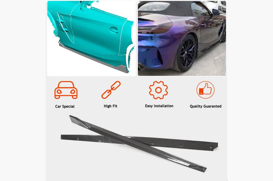 BMW Z4 (G29) 2018- гг. Накладки на пороги (для M-Sport, Карбон) Фото 2