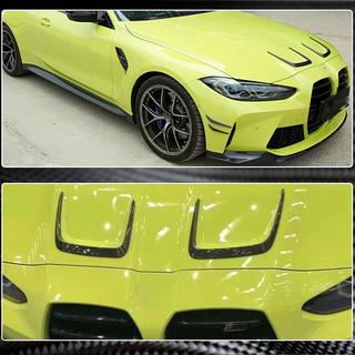 Карбоновая накладка на капот (2021+) BMW 4 серия G22/23/26 2020- гг. фото 4