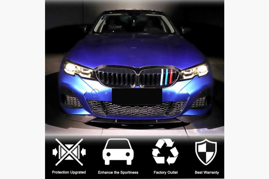 BMW 3 серия G20/G21 2018- гг. Окантовка решетки радиатора (2018-2022, Карбон) Фото 3