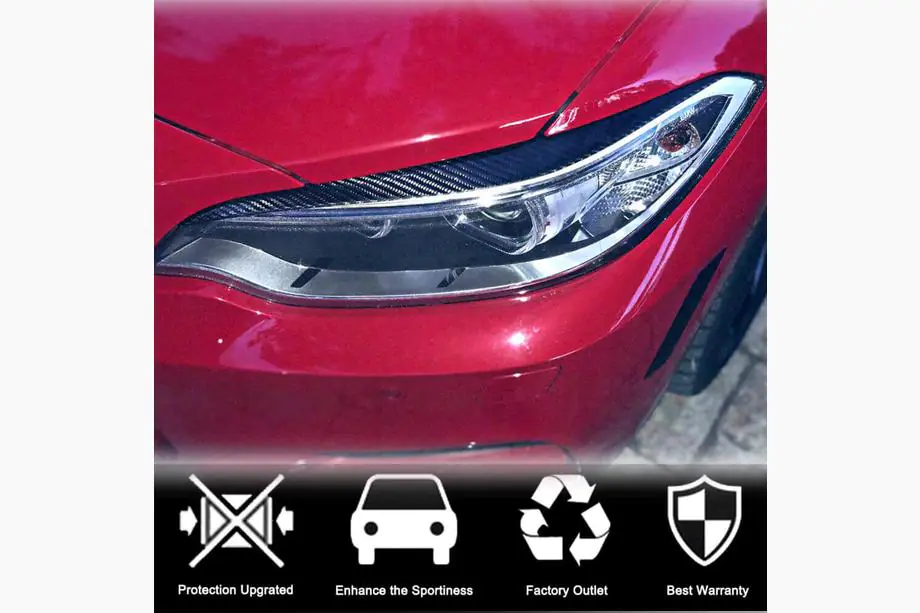BMW 2 серия F22/F23 2014-2021 гг. Реснички на фары (Карбон) Фото 3