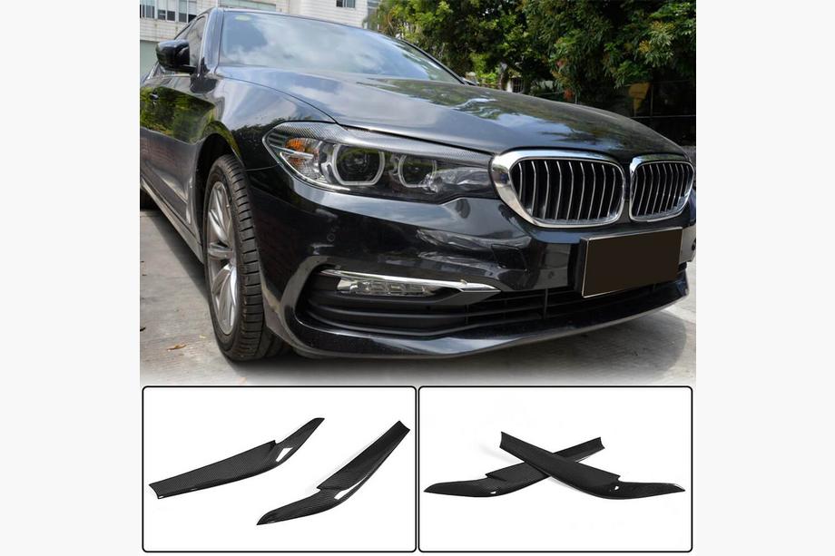 BMW 5 серия G30/G31 2017–2023 гг. Реснички на Фары Сухой Карбон (2017-2020) Image
