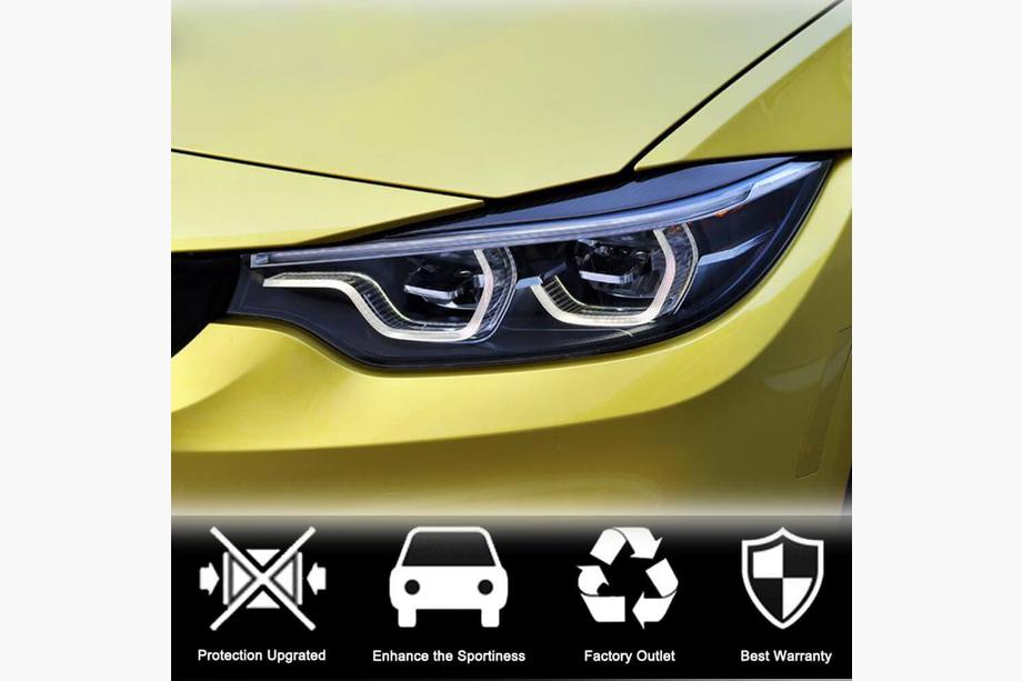 BMW 3 серия F30/F31 2012-2019 гг. Реснички на Фары V2 (для F80, Карбон) Фото 4