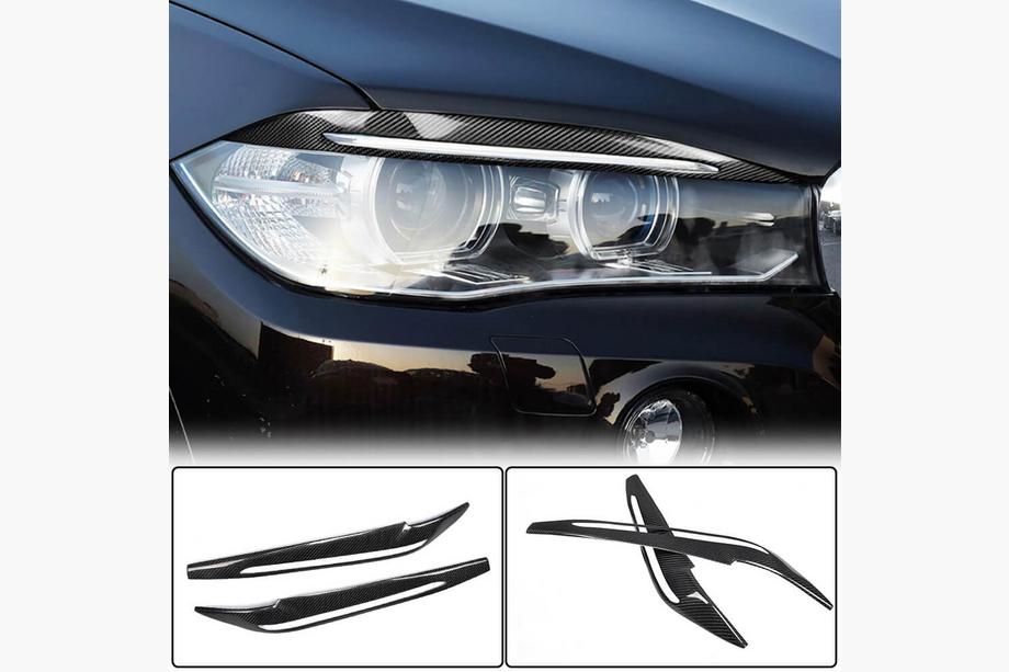 BMW X5 F15 2013-2018 гг. Реснички на фары V1 (Карбон) Фото 1