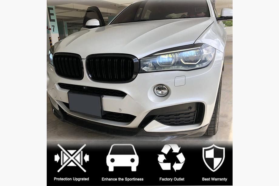 BMW X5 F15 2013-2018 гг. Реснички на фары V1 (Карбон) Фото 2