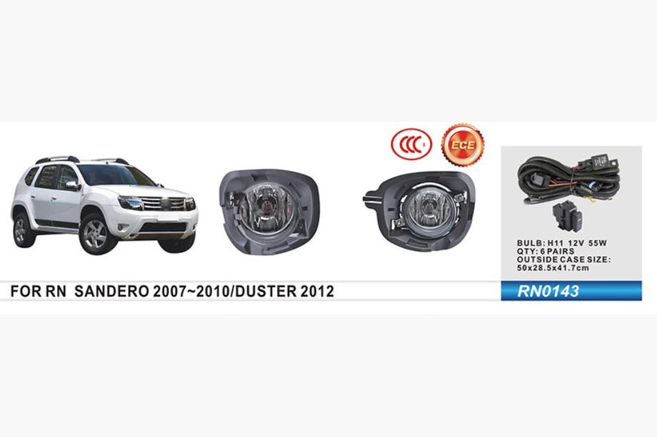 Renault Duster 2008–2017 гг. Противотуманные фары 2012-2015 (2 шт, галогенные) Image