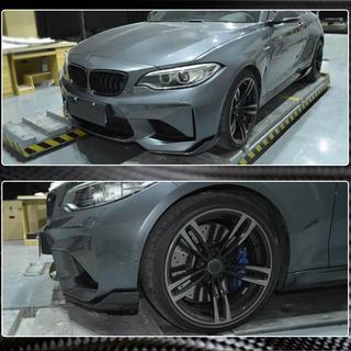 Накладки Flap на передний бампер (для F87 M2/M2C, Карбон) BMW 2 серия F22/F23 2014-2021 гг. фото 4
