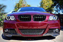 BMW 3 серия E90/E91 2005-2011 гг. Флапсы на передний бампер (для E90 2008-2011 M-Sport, Карбон) фото 2