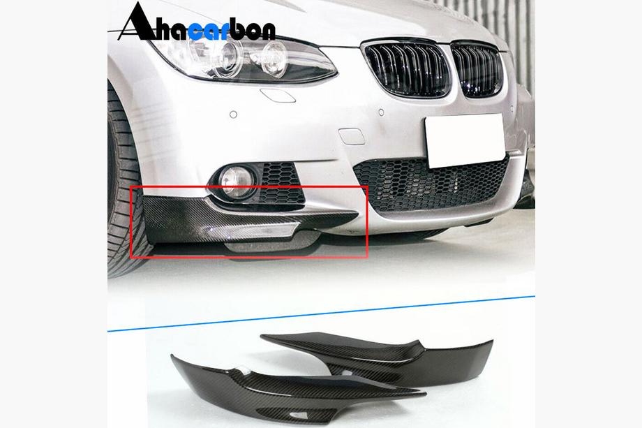 BMW 3 серия E92/E93 2006–2013 гг. Накладки на передний бампер Flap (для M-Sport 2006-2009, Карбон) Фото 1