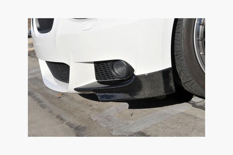 BMW 3 серия E92/E93 2006–2013 гг. Накладки на передний бампер Flap (для M-Sport 2006-2009, Карбон) Фото 2