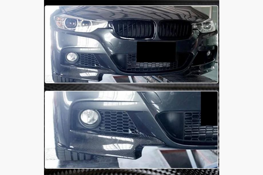 BMW 3 серия F34 2013–2020 гг. Накладки Flap на передний бампер (для M-Sport, Карбон) Фото 4
