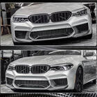 BMW 5 серия G30/G31 2017–2023 гг. Накладки Flap на передний бампер (для M5 F90 2017-2020, Карбон) фото 4