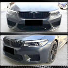 BMW 5 серия G30/G31 2017–2023 гг. Накладки Flap на передний бампер (для M5 F90 2017-2020, Карбон) фото 5