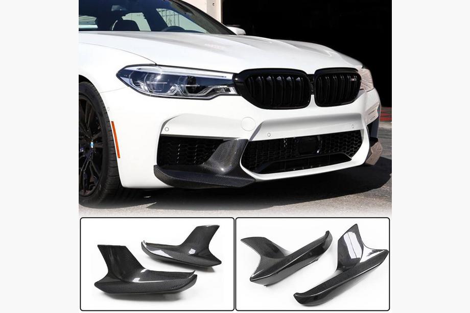 BMW 5 серия G30/G31 2017–2023 гг. Накладки Flap на передний бампер (для M5 F90 2017-2020, Карбон) Image
