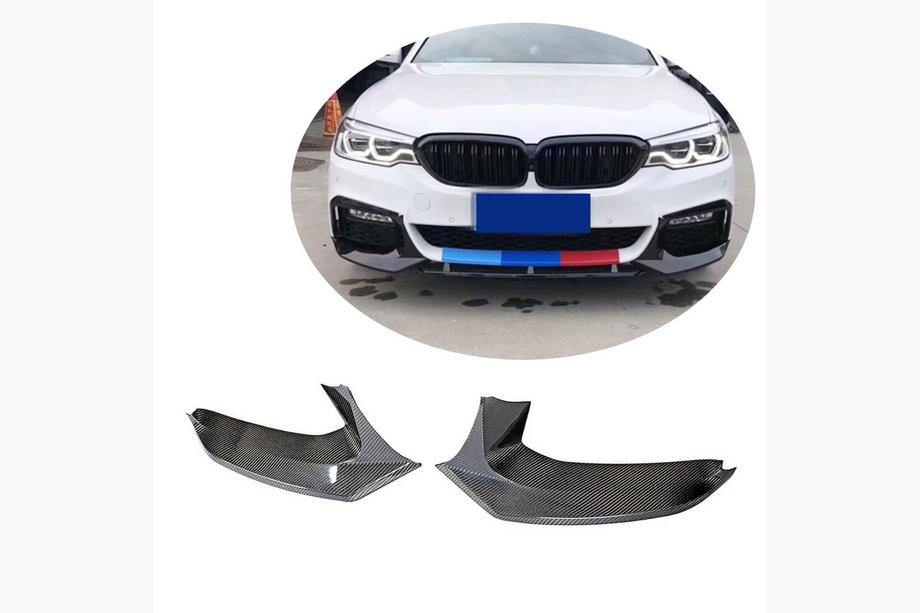 BMW 5 серия G30/G31 2017–2023 гг. Накладки на передний бампер Flap V1 для M-Sport 2017-2020 Карбон Image