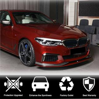 Накладки на передний бампер Flap V3 для M-Sport 2017-2020 Карбон BMW 5 серия G30/G31 2017–2023 гг. фото 2