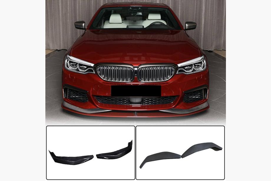 BMW 5 серия G30/G31 2017–2023 гг. Накладки на передний бампер Flap V3 для M-Sport 2017-2020 Карбон Image