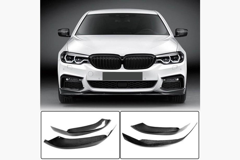 BMW 5 серия G30/G31 2017–2023 гг. Флапсы на передний бампер Carbon V4 (для M-Sport 2017-2020) Image