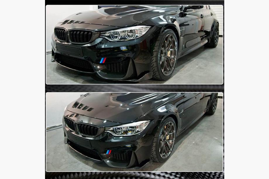 BMW 4 серия F32/F33/F36 2012-2020 гг. Передний бампер лип Flap V1 (для F82/F83, Карбон) Фото 4