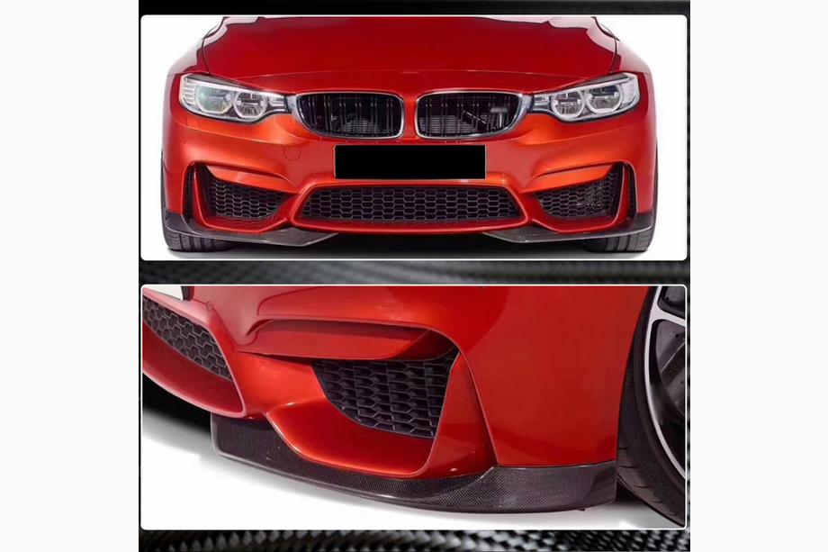 BMW 4 серия F32/F33/F36 2012-2020 гг. Передний бампер лип Flap V2 (для F82/F83, Карбон) Фото 3