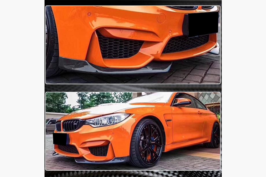 BMW 4 серия F32/F33/F36 2012-2020 гг. Передний бампер лип Flap V2 (для F82/F83, Карбон) Фото 4